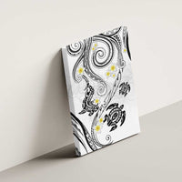 Polynesia Tribal Canvas Wall Art White Plumeria Tentacles LT7 - Polynesian Pride