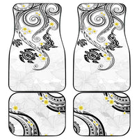 Polynesia Tribal Car Mats White Plumeria Tentacles LT7 - Polynesian Pride