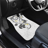 Polynesia Tribal Car Mats White Plumeria Tentacles LT7 - Polynesian Pride