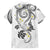 Polynesia Tribal Family Matching Off Shoulder Maxi Dress and Hawaiian Shirt White Plumeria Tentacles