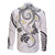 Polynesia Tribal Family Matching Off Shoulder Maxi Dress and Hawaiian Shirt White Plumeria Tentacles