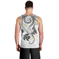 Polynesia Tribal Men Tank Top White Plumeria Tentacles LT7 - Polynesian Pride