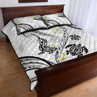 Polynesia Tribal Quilt Bed Set White Plumeria Tentacles LT7 - Polynesian Pride
