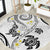 Polynesia Tribal Round Carpet White Plumeria Tentacles