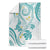 Polynesia Tribal Blanket Teal Plumeria Tentacles