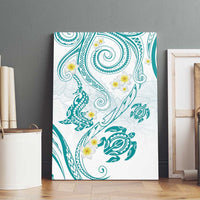 Polynesia Tribal Canvas Wall Art Teal Plumeria Tentacles LT7 - Polynesian Pride