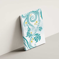 Polynesia Tribal Canvas Wall Art Teal Plumeria Tentacles LT7 - Polynesian Pride