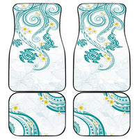 Polynesia Tribal Car Mats Teal Plumeria Tentacles LT7 - Polynesian Pride