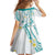 Polynesia Tribal Family Matching Off Shoulder Maxi Dress and Hawaiian Shirt Teal Plumeria Tentacles