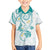 Polynesia Tribal Family Matching Off Shoulder Maxi Dress and Hawaiian Shirt Teal Plumeria Tentacles