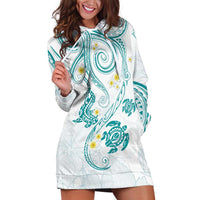 Polynesia Tribal Hoodie Dress Teal Plumeria Tentacles LT7 Teal - Polynesian Pride
