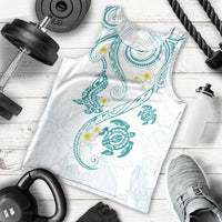 Polynesia Tribal Men Tank Top Teal Plumeria Tentacles LT7 - Polynesian Pride