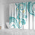 Polynesia Tribal Shower Curtain Teal Plumeria Tentacles