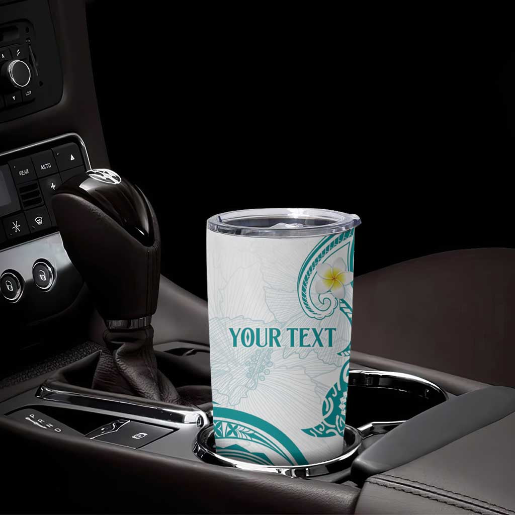 Polynesia Tribal Tumbler Cup Teal Plumeria Tentacles LT7 - Polynesian Pride