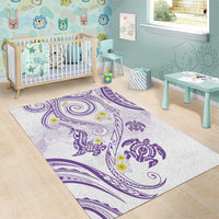 Polynesia Tribal Area Rug Lilac Plumeria Tentacles