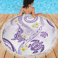 Polynesia Tribal Beach Blanket Lilac Plumeria Tentacles LT7 - Polynesian Pride
