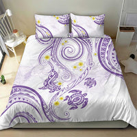 Polynesia Tribal Bedding Set Lilac Plumeria Tentacles