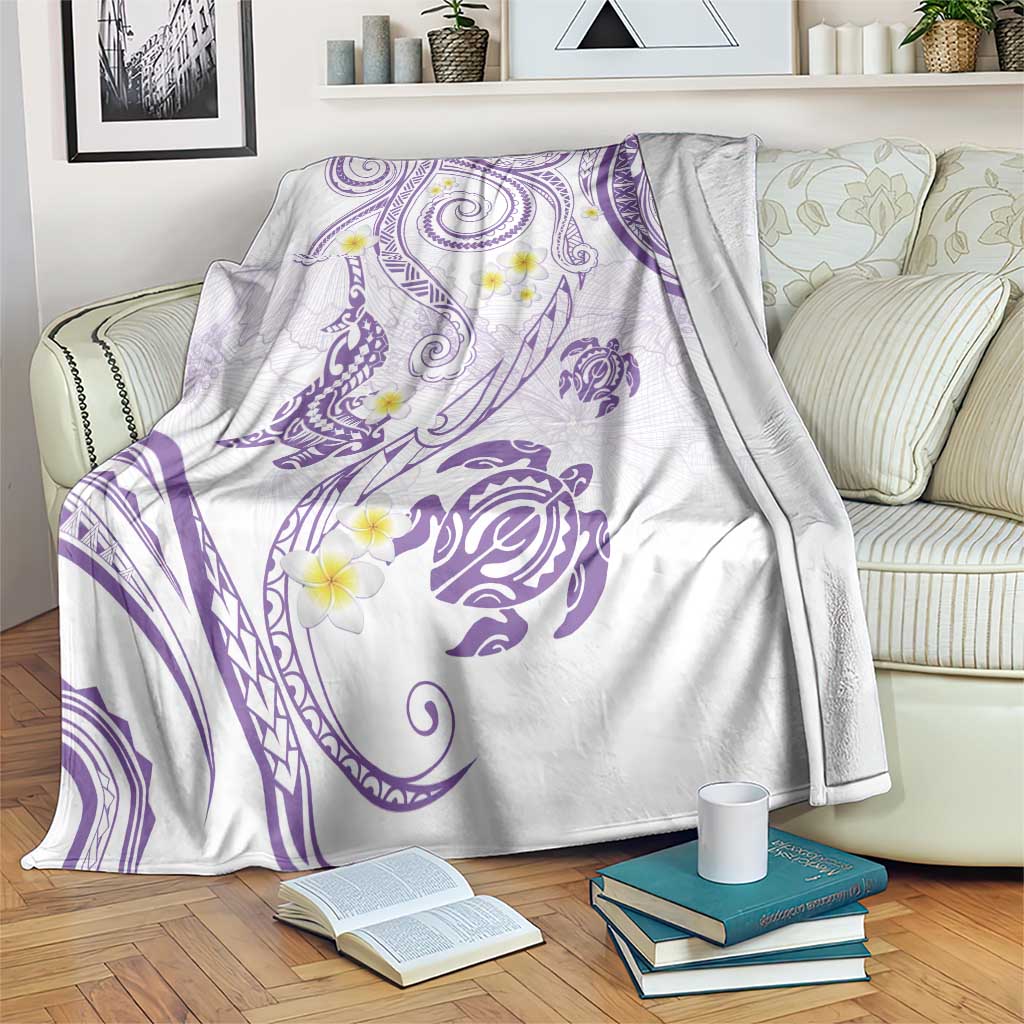 Polynesia Tribal Blanket Lilac Plumeria Tentacles LT7 Lilac - Polynesian Pride