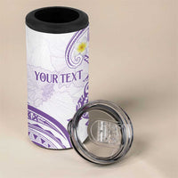 Polynesia Tribal 4 in 1 Can Cooler Tumbler Lilac Plumeria Tentacles LT7 - Polynesian Pride