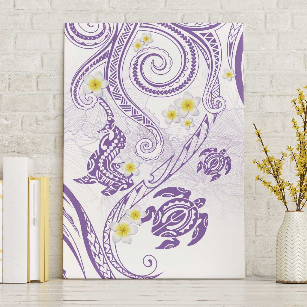 Polynesia Tribal Canvas Wall Art Lilac Plumeria Tentacles LT7 Without Frame Lilac - Polynesian Pride