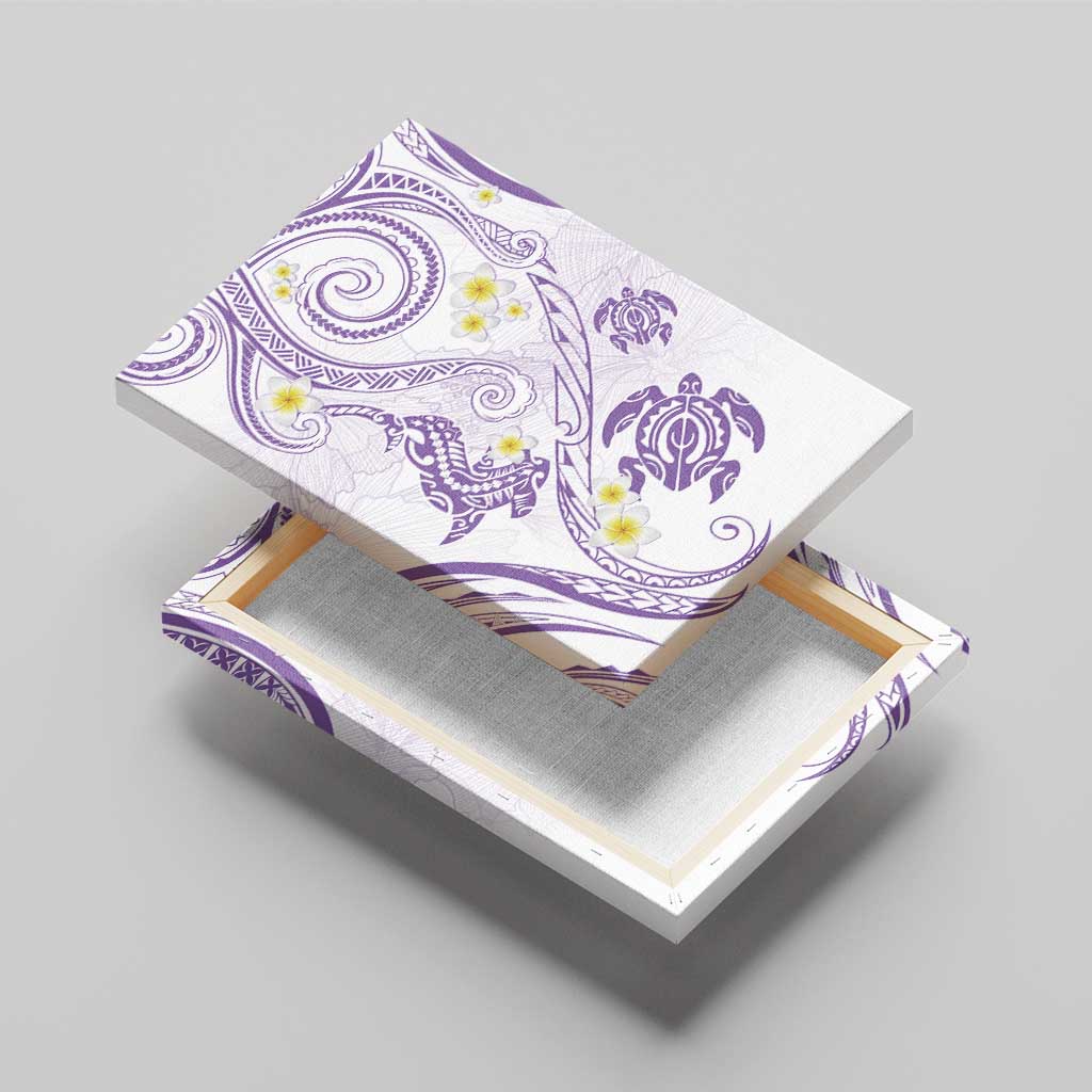 Polynesia Tribal Canvas Wall Art Lilac Plumeria Tentacles LT7 - Polynesian Pride