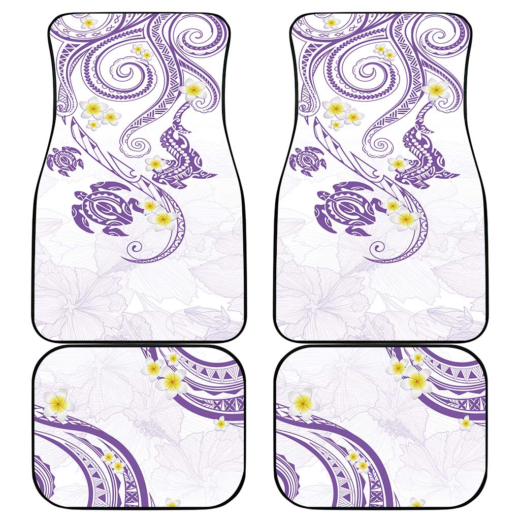 Polynesia Tribal Car Mats Lilac Plumeria Tentacles LT7 - Polynesian Pride