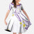 Polynesia Tribal Family Matching Off Shoulder Maxi Dress and Hawaiian Shirt Lilac Plumeria Tentacles