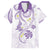 Polynesia Tribal Family Matching Off Shoulder Maxi Dress and Hawaiian Shirt Lilac Plumeria Tentacles