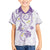 Polynesia Tribal Family Matching Off Shoulder Maxi Dress and Hawaiian Shirt Lilac Plumeria Tentacles