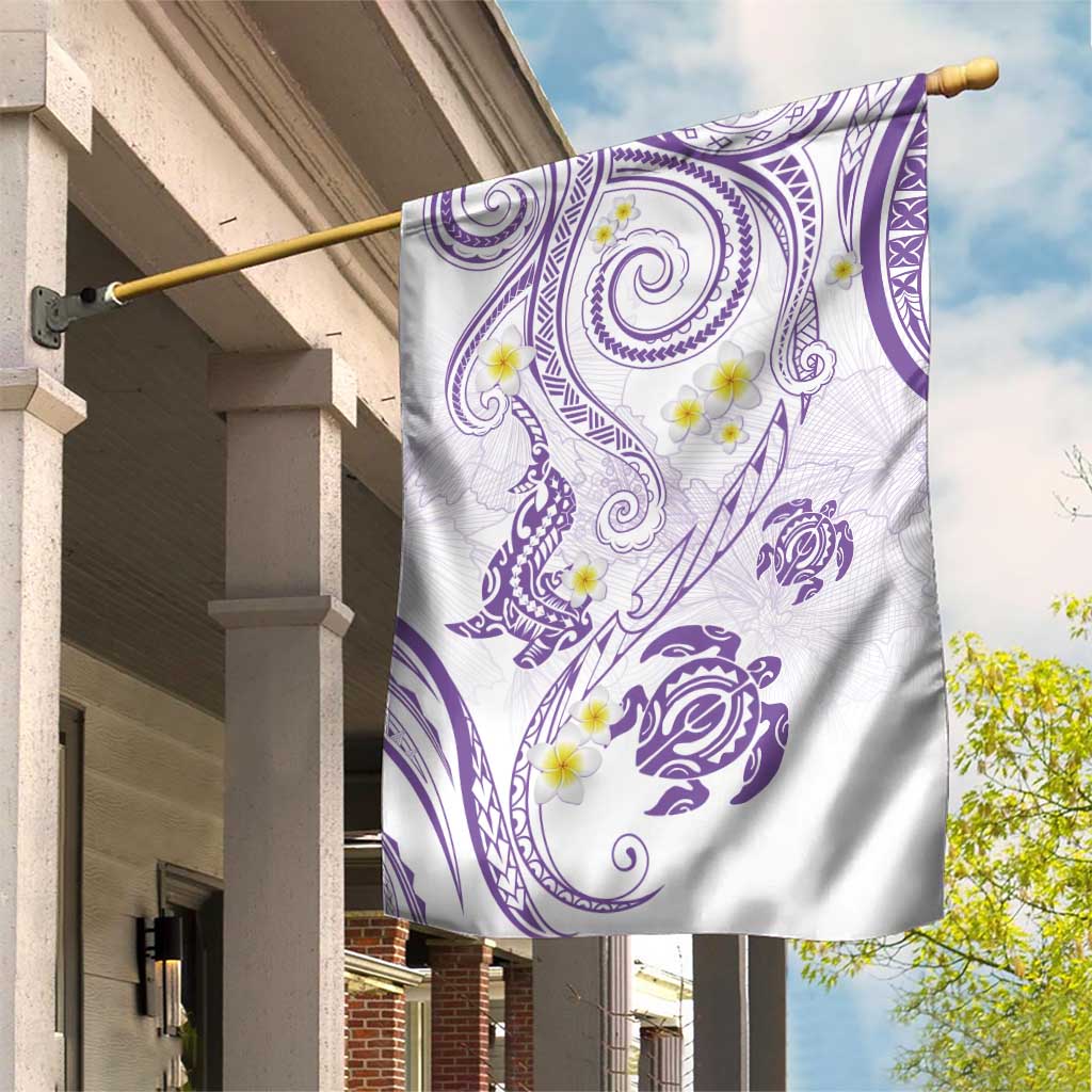 Polynesia Tribal Garden Flag Lilac Plumeria Tentacles LT7 House Flag Lilac - Polynesian Pride
