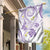 Polynesia Tribal Garden Flag Lilac Plumeria Tentacles