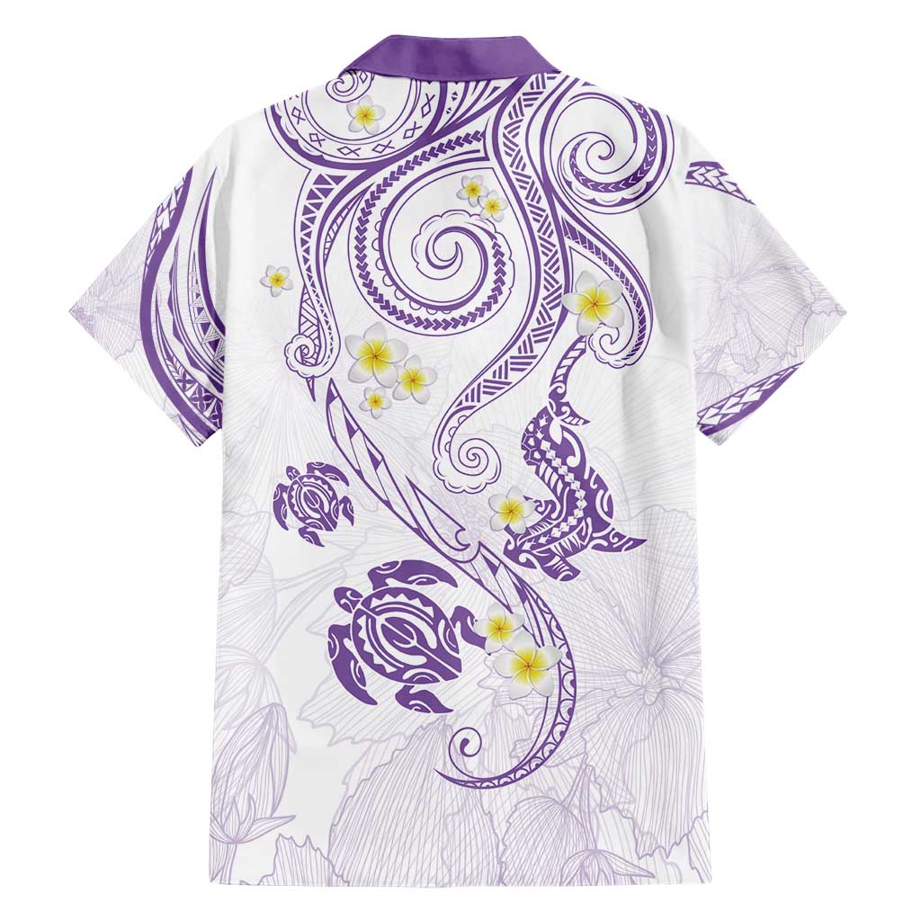 Polynesia Tribal Hawaiian Shirt Lilac Plumeria Tentacles LT7 - Polynesian Pride