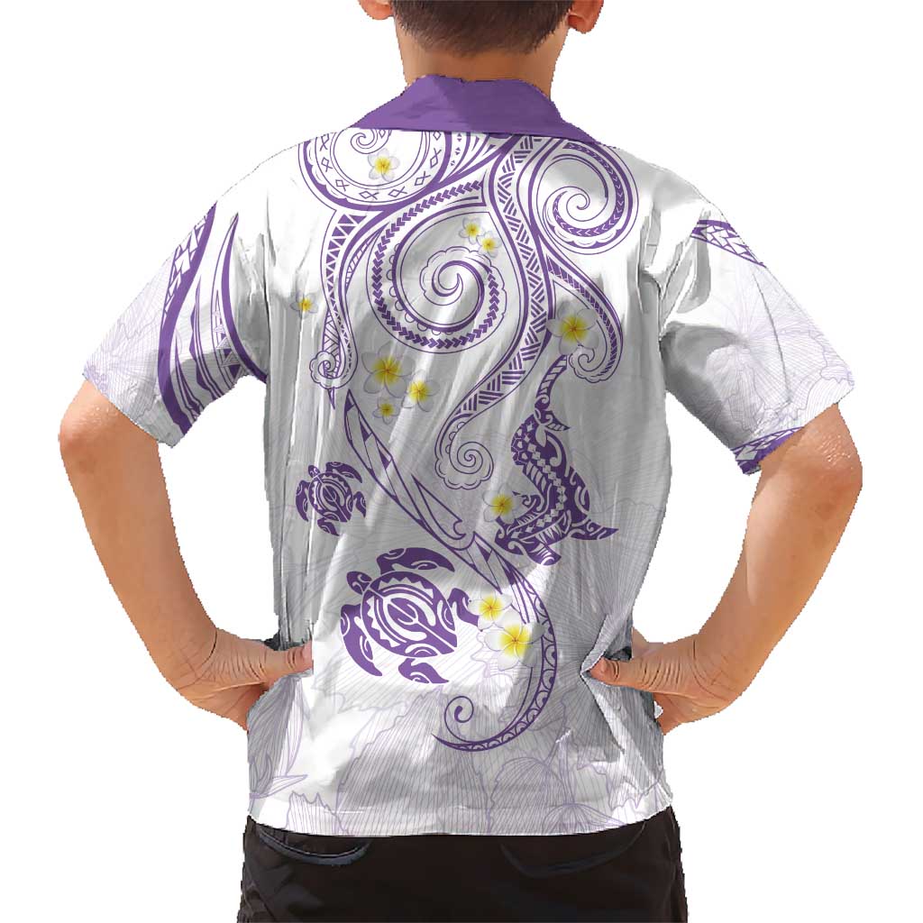 Polynesia Tribal Hawaiian Shirt Lilac Plumeria Tentacles LT7 - Polynesian Pride