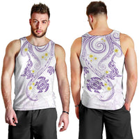 Polynesia Tribal Men Tank Top Lilac Plumeria Tentacles LT7 - Polynesian Pride