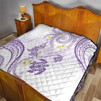 Polynesia Tribal Quilt Lilac Plumeria Tentacles