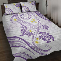 Polynesia Tribal Quilt Bed Set Lilac Plumeria Tentacles LT7 Lilac - Polynesian Pride