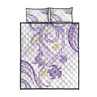 Polynesia Tribal Quilt Bed Set Lilac Plumeria Tentacles LT7 - Polynesian Pride