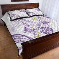Polynesia Tribal Quilt Bed Set Lilac Plumeria Tentacles LT7 - Polynesian Pride