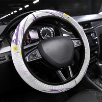 Polynesia Tribal Steering Wheel Cover Lilac Plumeria Tentacles LT7 Universal Fit Lilac - Polynesian Pride
