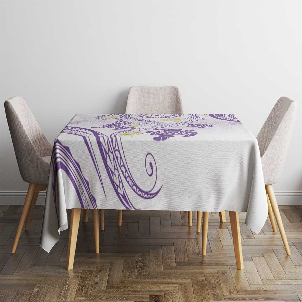 Polynesia Tribal Tablecloth Lilac Plumeria Tentacles LT7 - Polynesian Pride