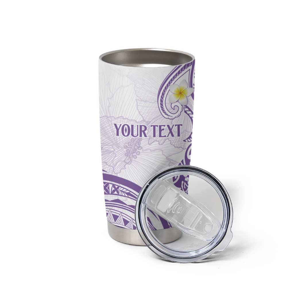 Polynesia Tribal Tumbler Cup Lilac Plumeria Tentacles LT7 - Polynesian Pride
