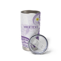Polynesia Tribal Tumbler Cup Lilac Plumeria Tentacles LT7 - Polynesian Pride