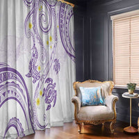 Polynesia Tribal Window Curtain Lilac Plumeria Tentacles LT7 - Polynesian Pride