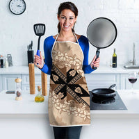 Bula Fiji Plumeria Tagimoucia Salusalu Beige Apron Kaiviti Masi - Polynesian Pride