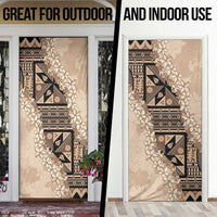 Bula Fiji Plumeria Tagimoucia Salusalu Beige Door Cover Kaiviti Masi - Polynesian Pride