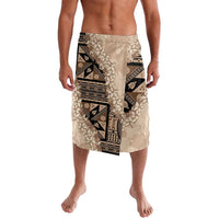 Bula Fiji Plumeria Tagimoucia Salusalu Beige Lavalava Kaiviti Masi LT7 Beige - Polynesian Pride