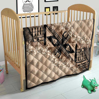 Bula Fiji Plumeria Tagimoucia Salusalu Beige Quilt Kaiviti Masi - Polynesian Pride