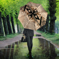 Bula Fiji Plumeria Tagimoucia Salusalu Beige Umbrella Kaiviti Masi - Polynesian Pride