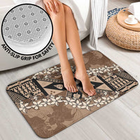 Bula Fiji Plumeria Tagimoucia Salusalu Mocha Bathroom Set Kaiviti Masi - Polynesian Pride