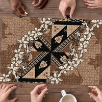 Bula Fiji Plumeria Tagimoucia Salusalu Mocha Puzzle Kaiviti Masi - Polynesian Pride